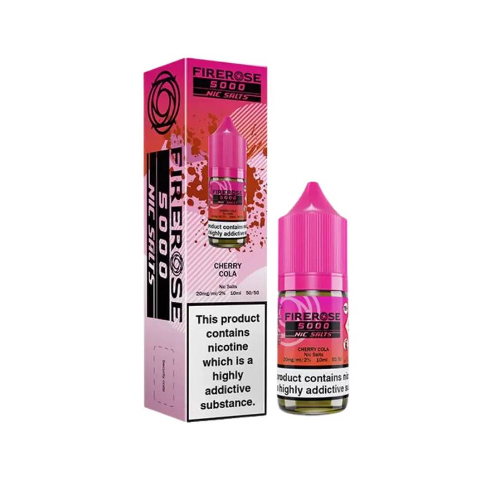 Firerose 5000 Nic Salts e liquids 10ml Cherry Cola 10mg