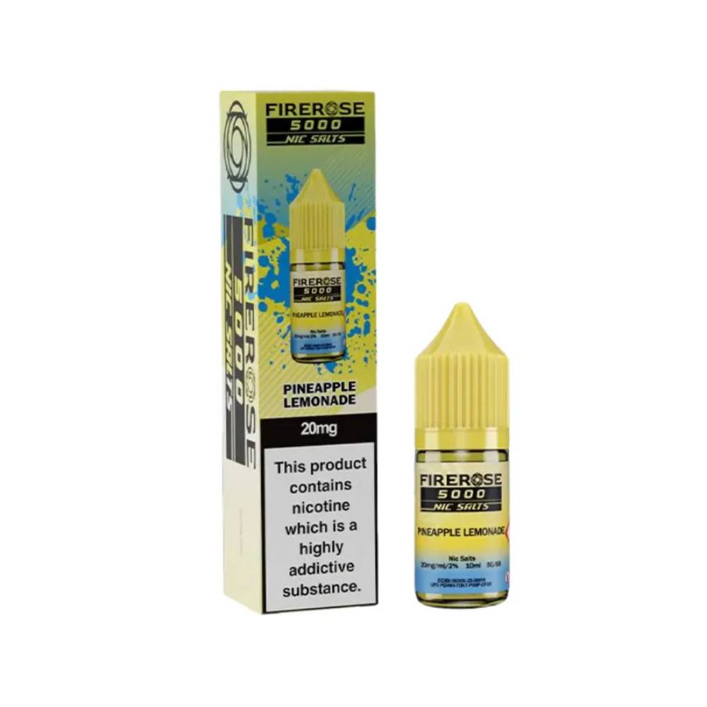 Firerose 5000 Nic Salts e liquids 10ml Pineapple Lemonade 10mg