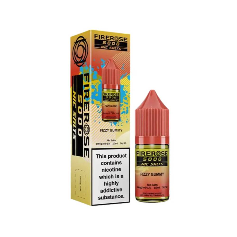 Firerose 5000 Nic Salts e liquids 10ml Fizzy Gummy 20mg