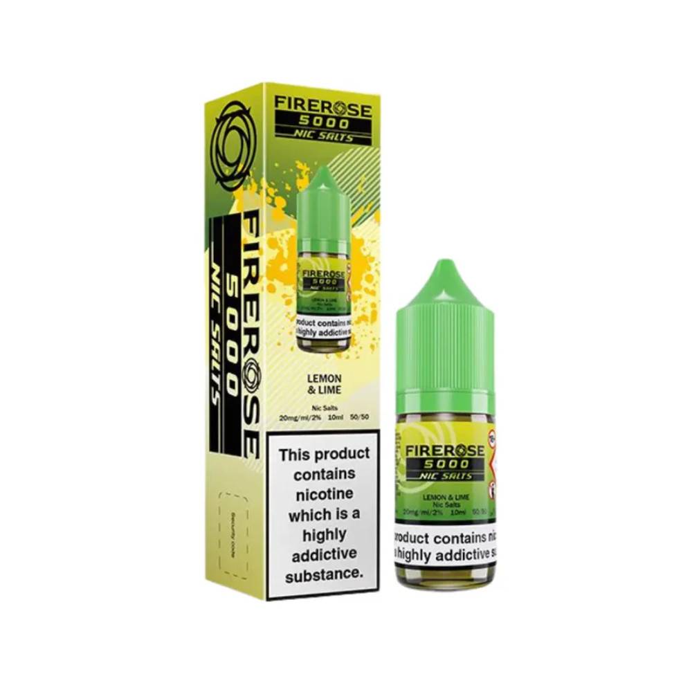 Firerose 5000 Nic Salts e liquids 10ml Lemon & Lime 20mg