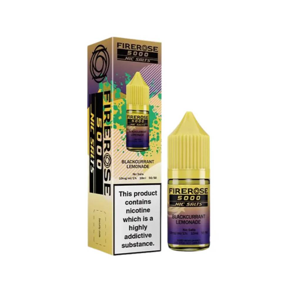 Firerose 5000 Nic Salts e liquids 10ml Blackcurrant Lemonade 20mg