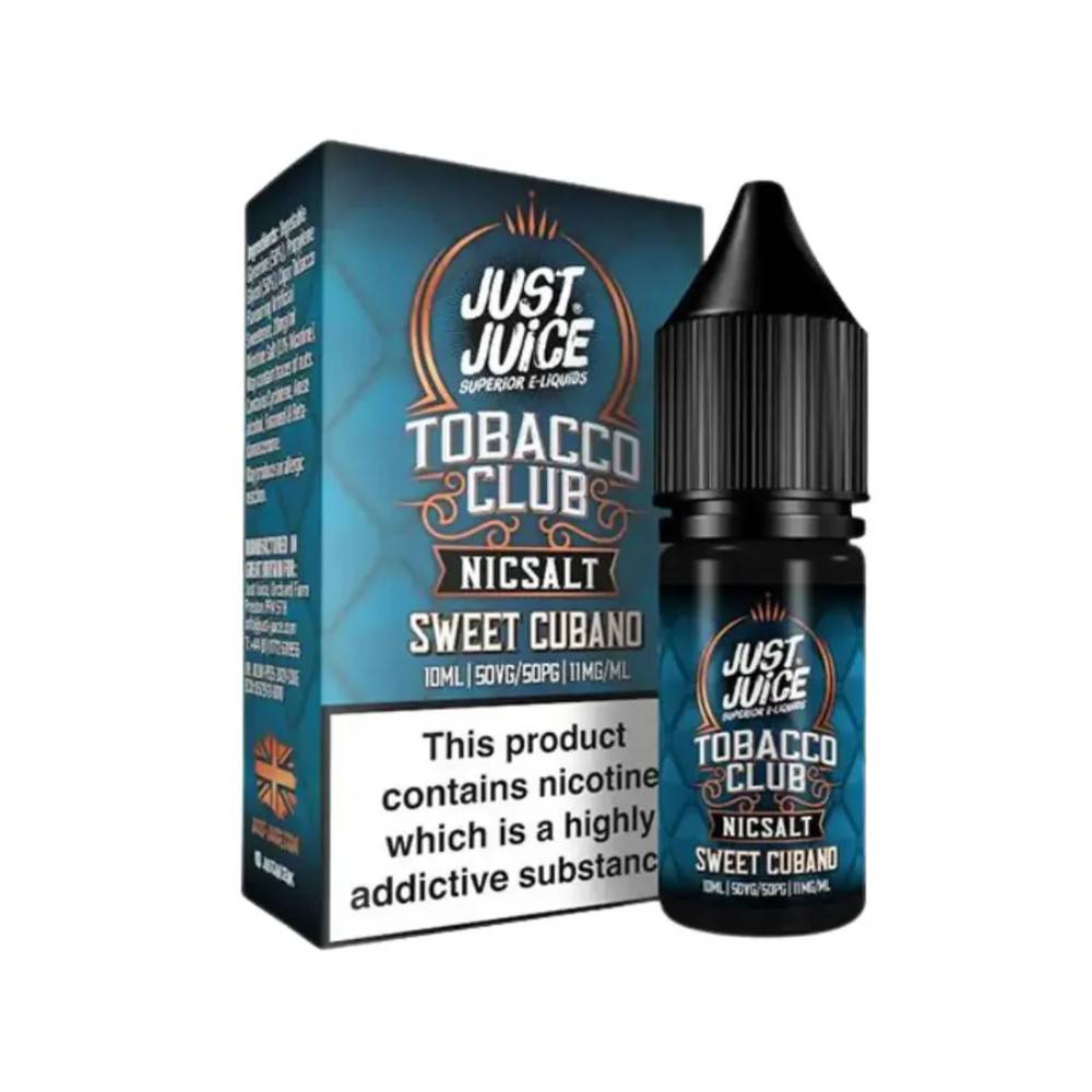 Just Juice Tobacco Club Nic Salts e liquids 10ml Sweet Cubano Tobacco 20mg