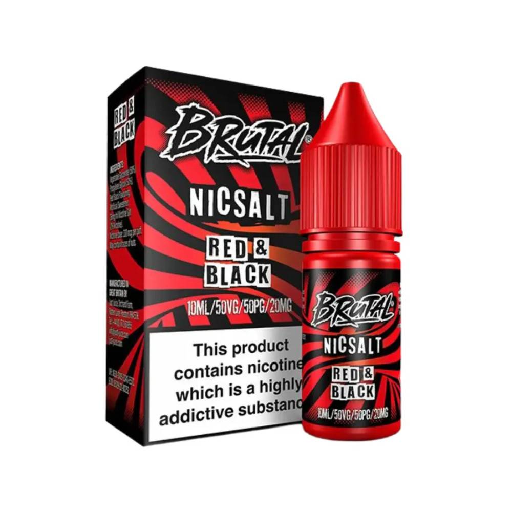 Just Juice Brutal Nic Salts e liquids 10ml Red & Black 20mg