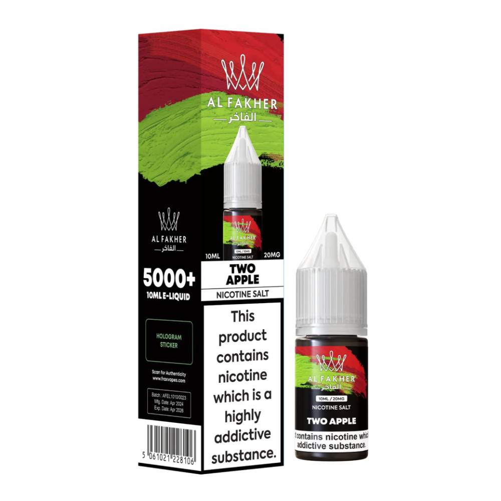 Al Fakher Nic Salts e liquids 10ml Two Apple 10mg