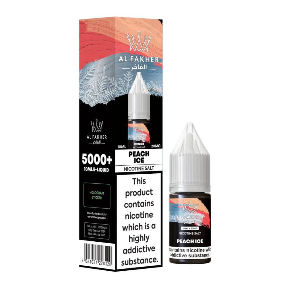 Al Fakher Nic Salts e liquids 10ml Peach Ice 10mg
