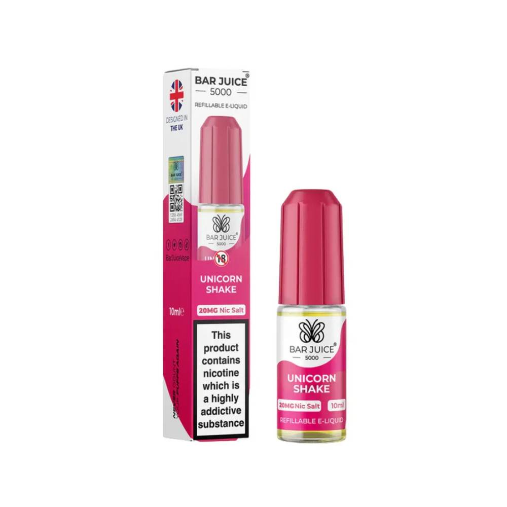 Bar Juice Nic Salts E-Liquids 10ml Unicorn Shake 10mg