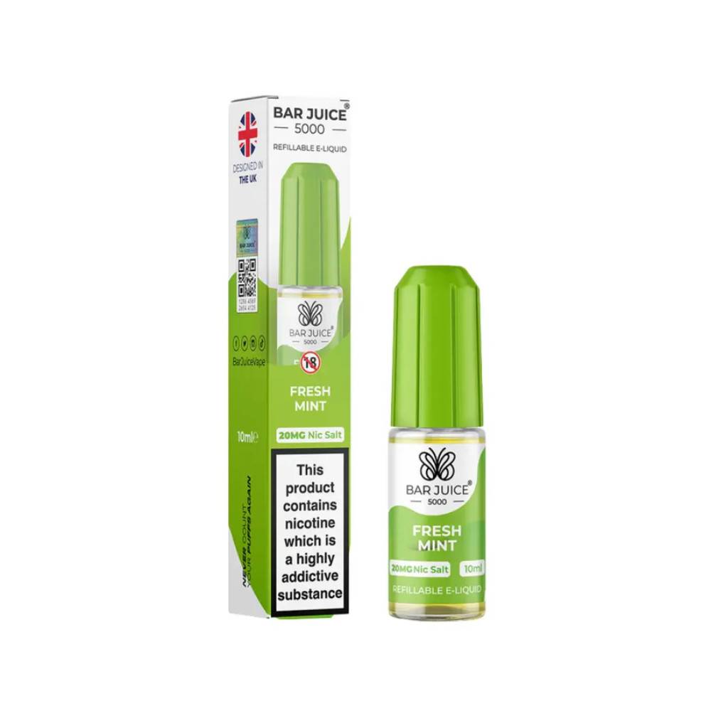 Bar Juice Nic Salts E-Liquids 10ml Fresh Mint 10mg