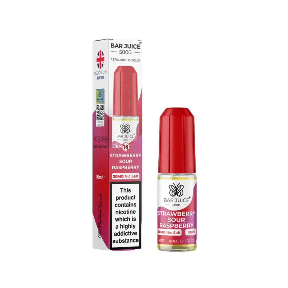 Bar Juice Nic Salts E-Liquids 10ml Strawberry Sour Raspberry 10mg