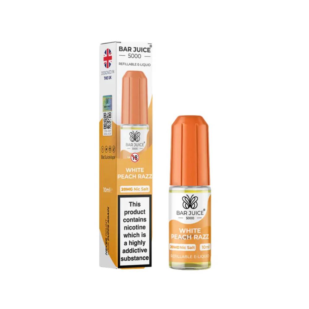 Bar Juice Nic Salts E-Liquids 10ml White Peach Razz 20mg