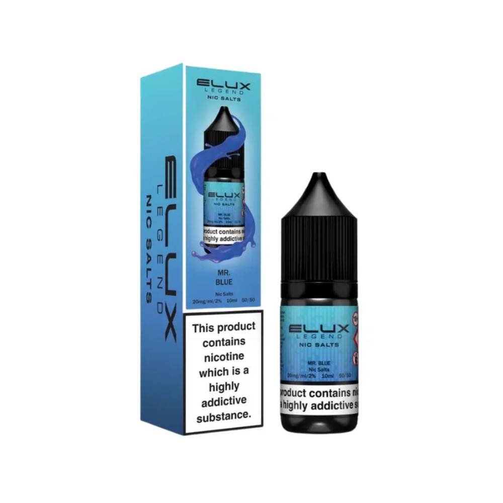 Elux Legend Nic Salts E-Liquids 10ml Mr Blue 10mg