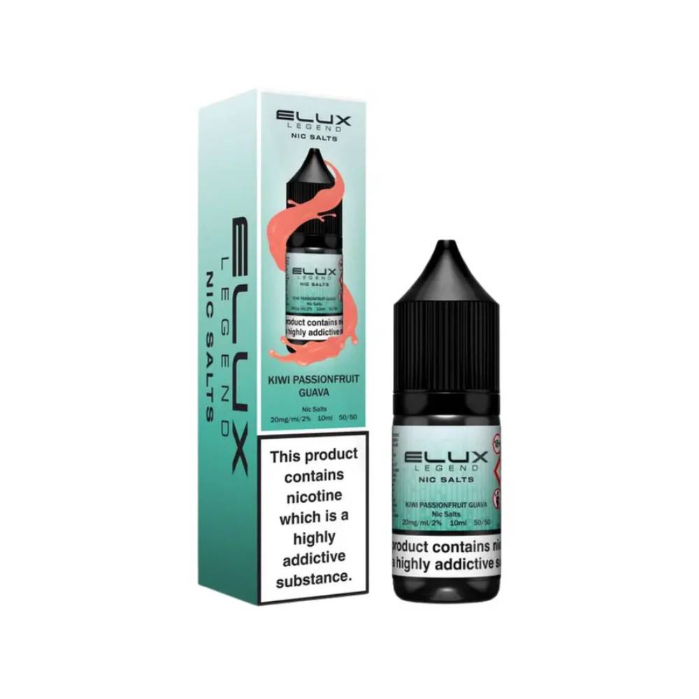Elux Legend Nic Salts E-Liquids 10ml Kiwi Passionfruit Guava 10mg