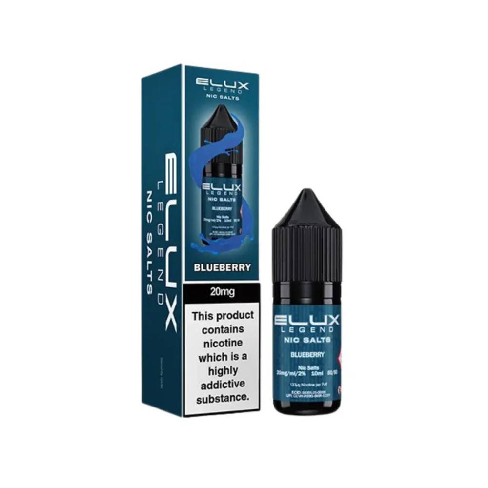 Elux Legend Nic Salts E-Liquids 10ml Blueberry 20mg