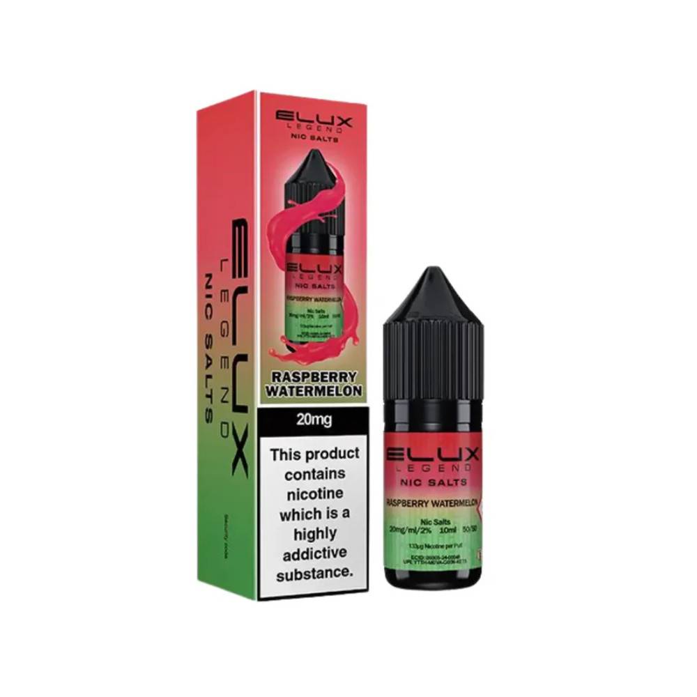 Elux Legend Nic Salts E-Liquids 10ml Raspberry Watermelon 20mg