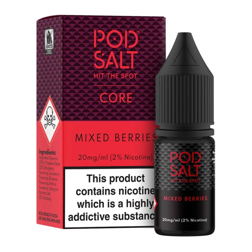 Pod Salt Core Nic Salts e liquids 10ml Mixed Berries 20mg