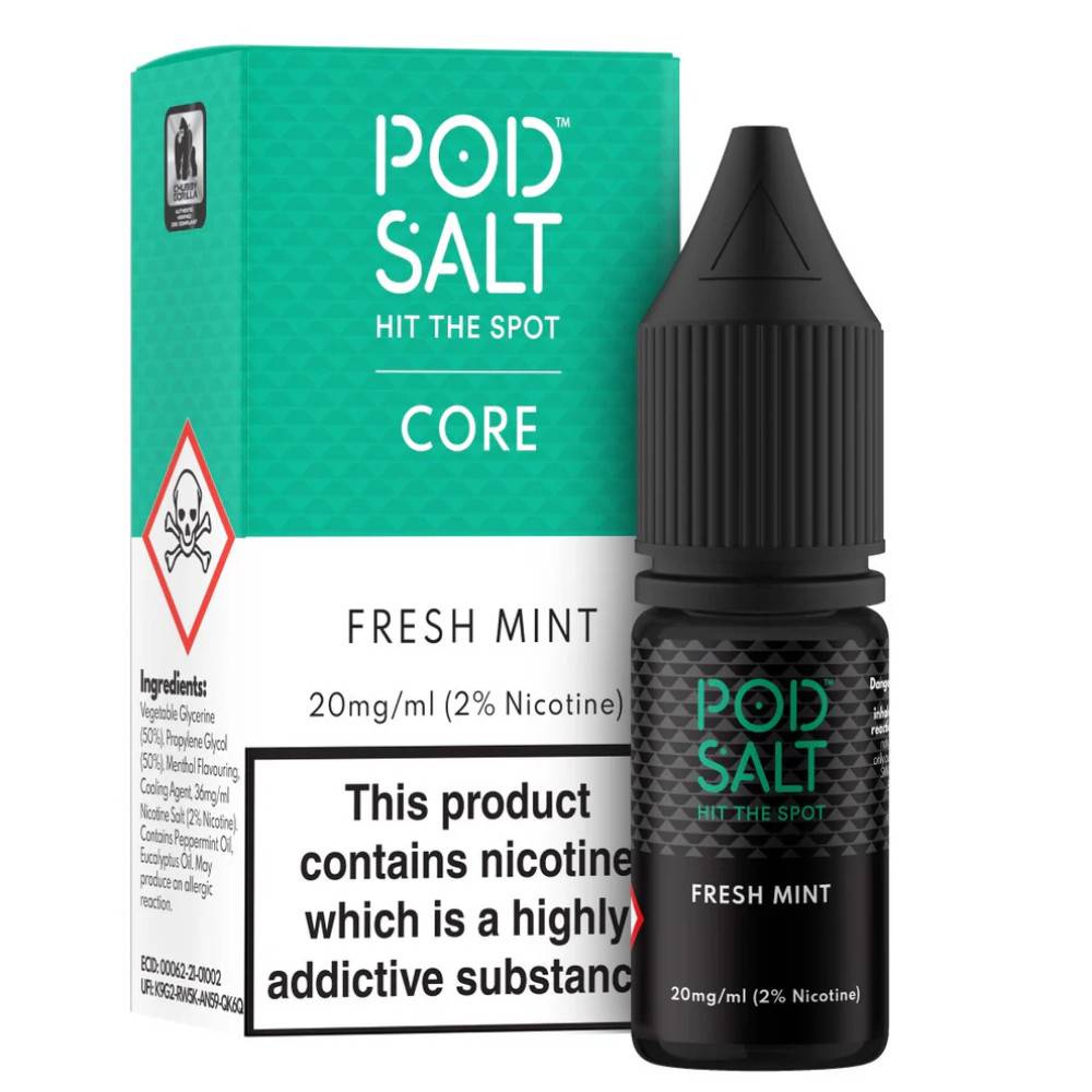 Pod Salt Core Nic Salts e liquids 10ml Fresh Mint 11mg