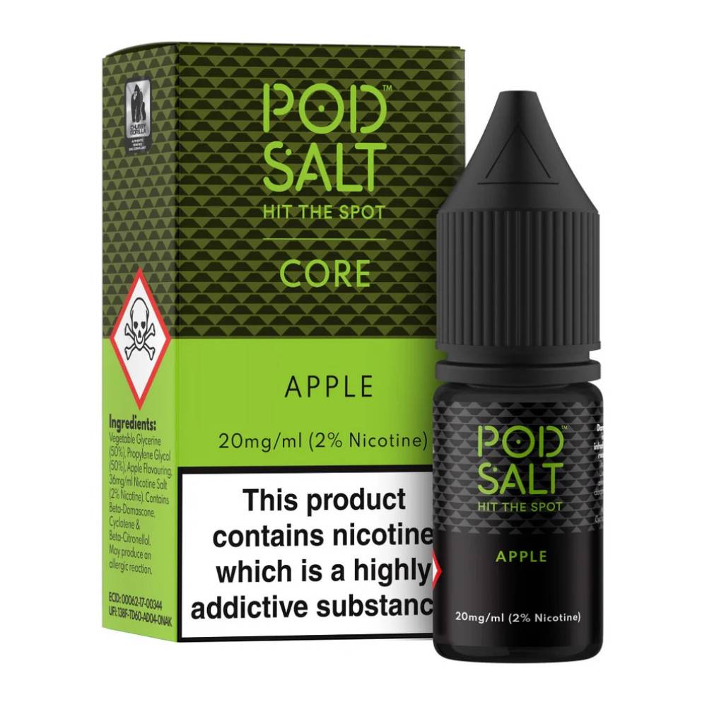 Pod Salt Core Nic Salts e liquids 10ml Apple 20mg