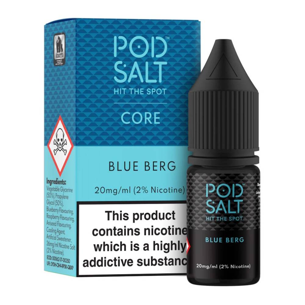 Pod Salt Core Nic Salts e liquids 10ml Blue Berg 11mg
