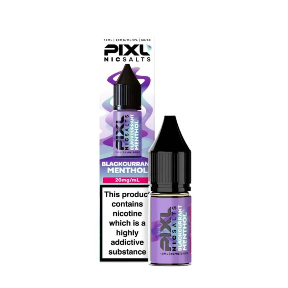Pixl Nic Salts 10ml E liquids Blackcurrant Menthol 10mg