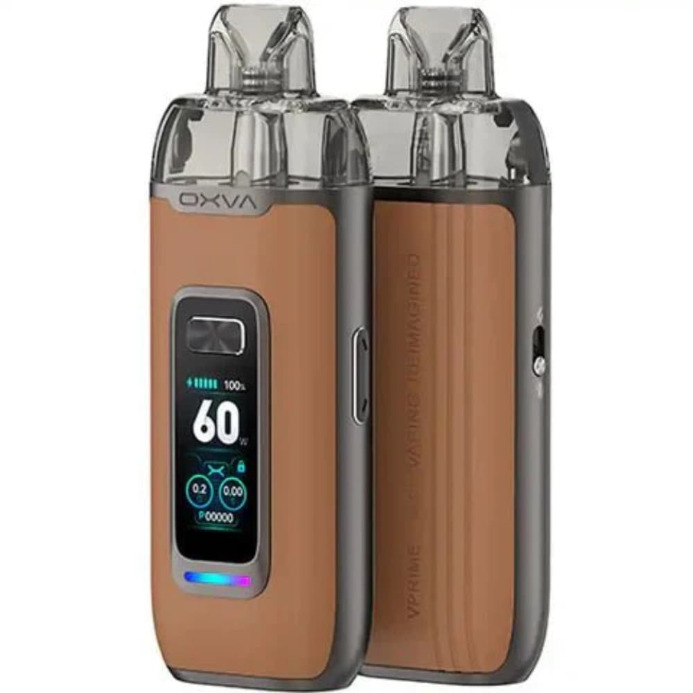  Brown Leather Oxva Vprime Vape Pod Kit