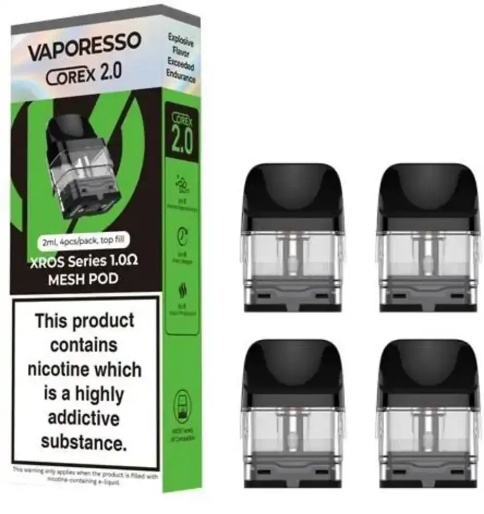  1.0ohm Mesh Pod Vaporesso Xros Corex 2.0 Replacement Pods 4 Packs