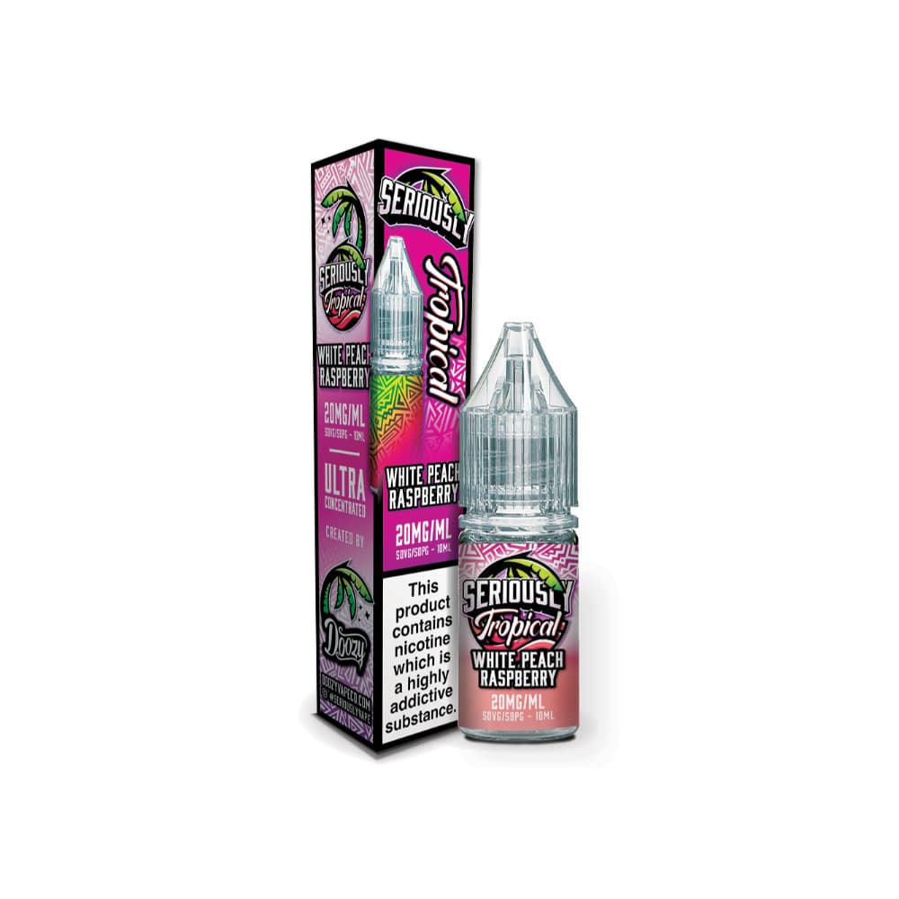  White Peach Raspberry / 20mg Doozy Serious Tropical Nic Salts e liquids 10ml