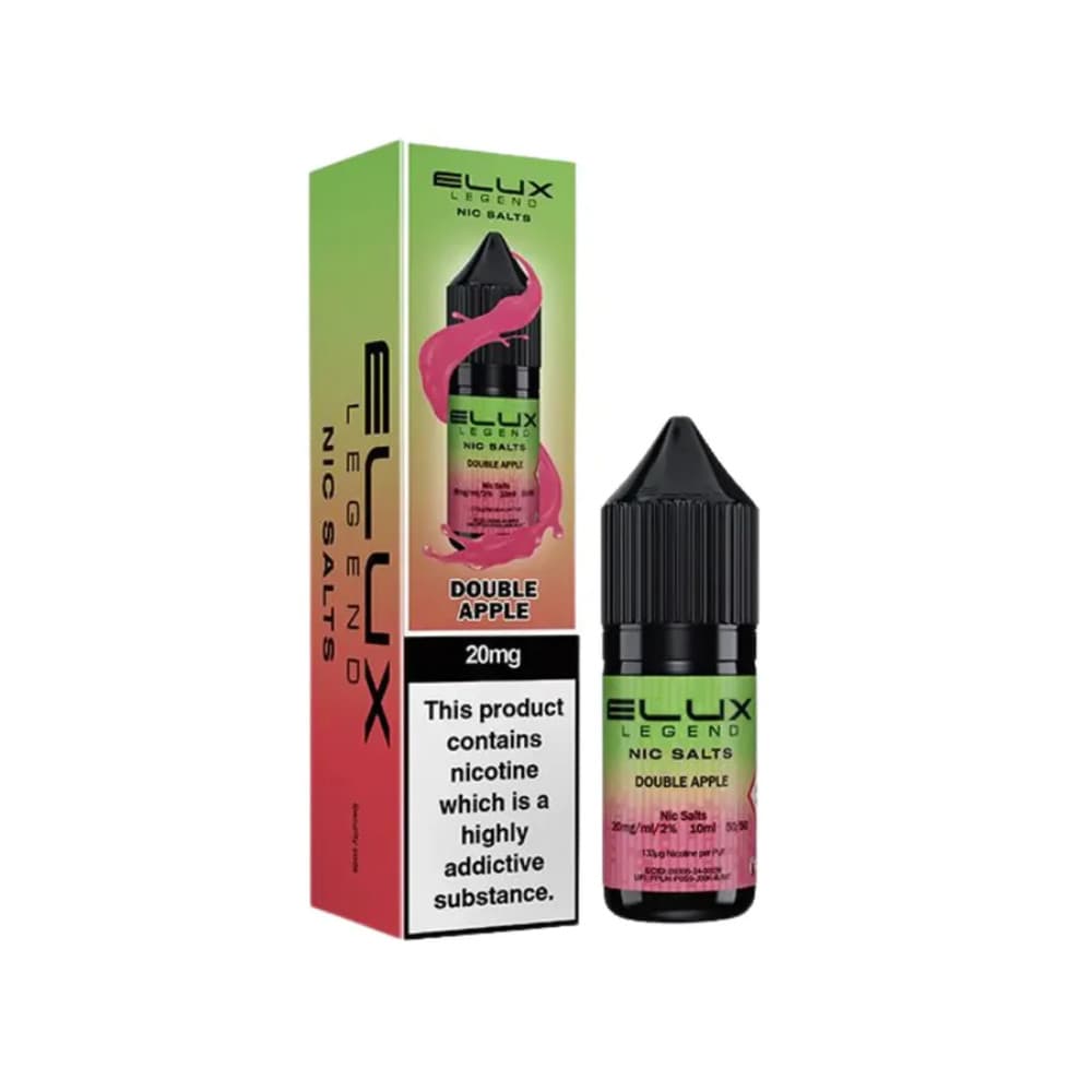 Double Apple / 10mg Elux Legend Nic Salts E-Liquids 10ml