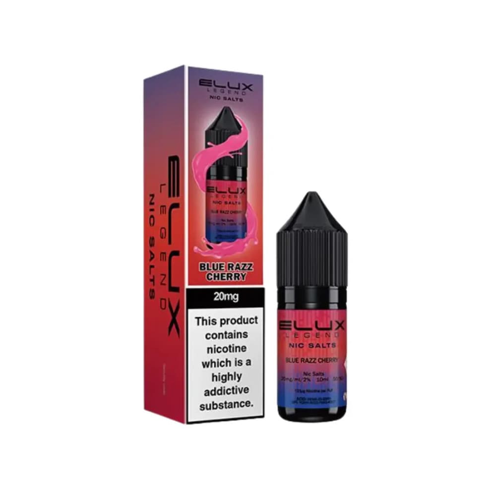 Blue Razz Cherry / 20mg Elux Legend Nic Salts E-Liquids 10ml
