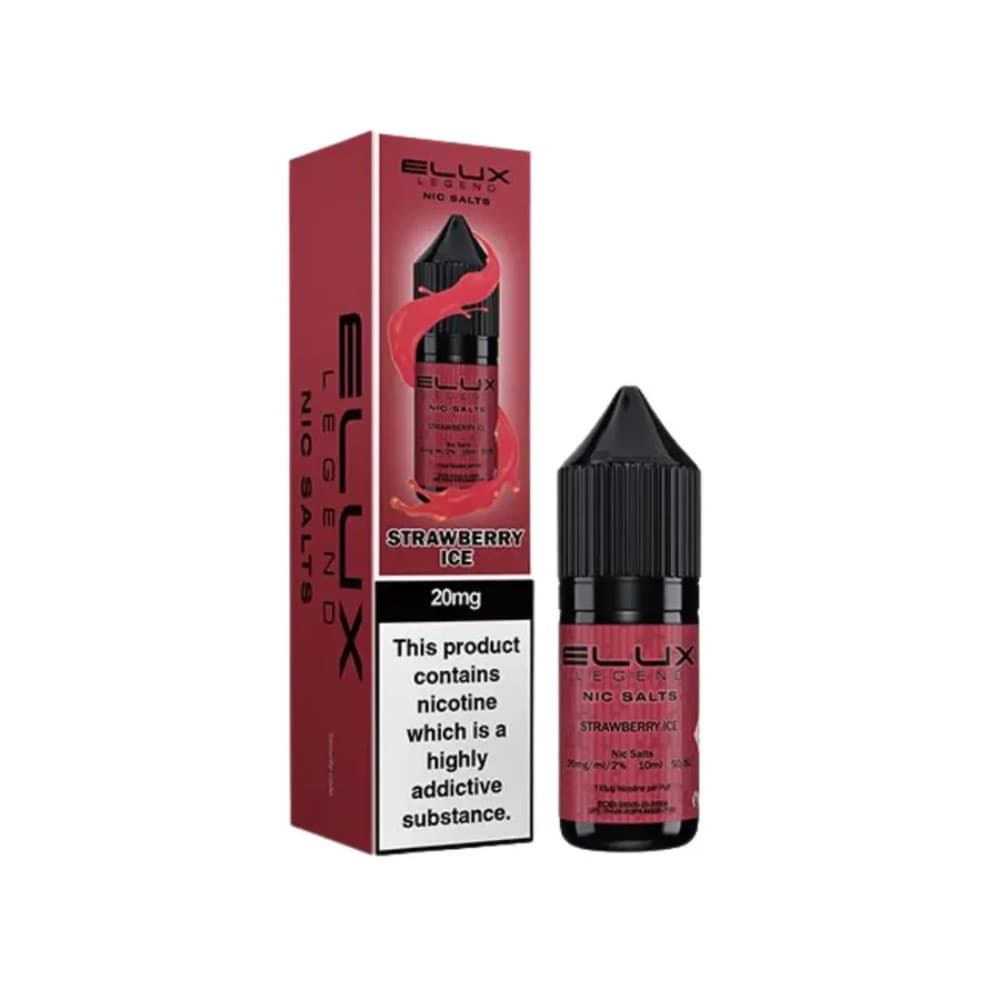Strawberry Ice / 20mg Elux Legend Nic Salts E-Liquids 10ml